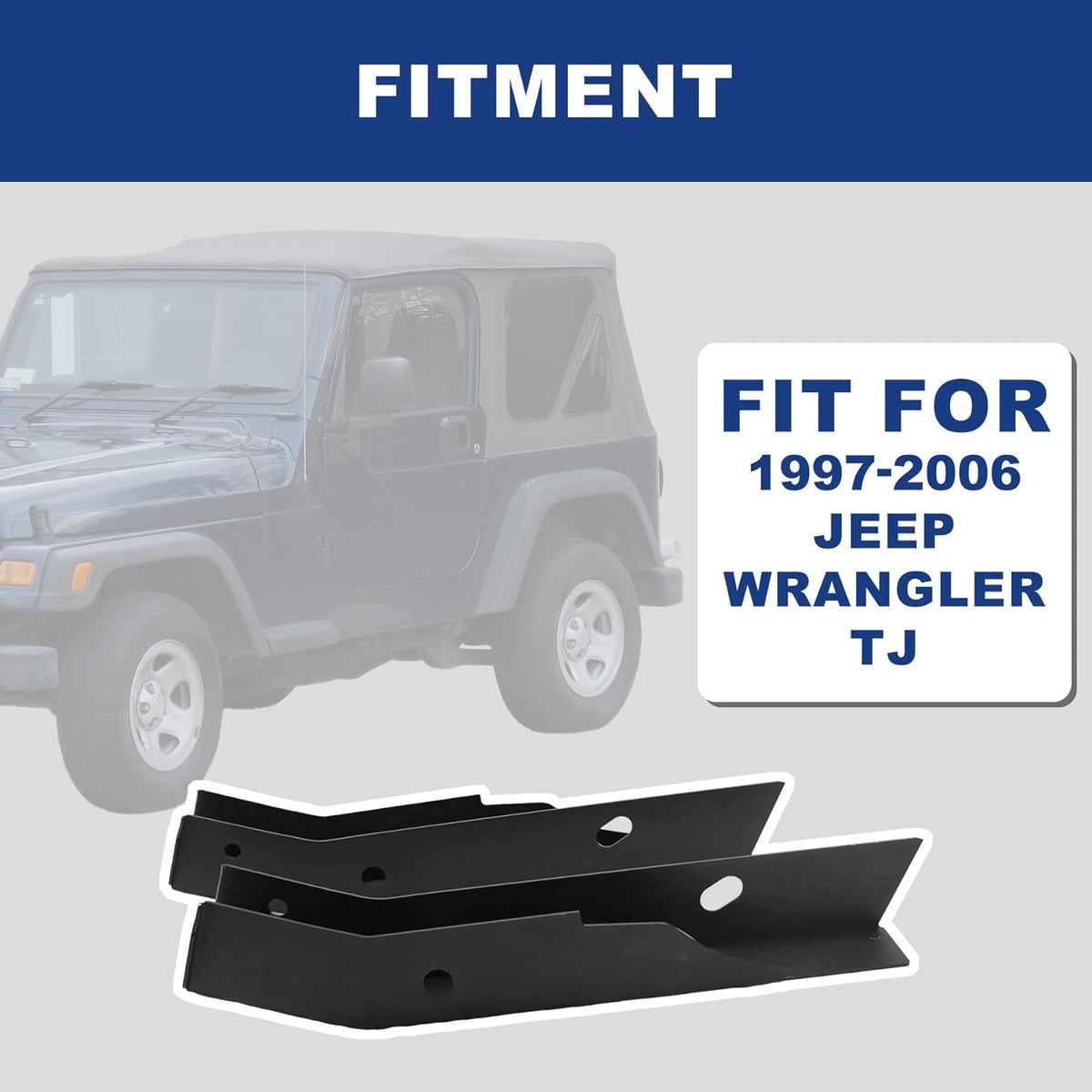 ELITEWILL Rear Shackle Mount Frame Repair Kit For Jeep Wrangler YJ (1986-1995) - 2-Pack