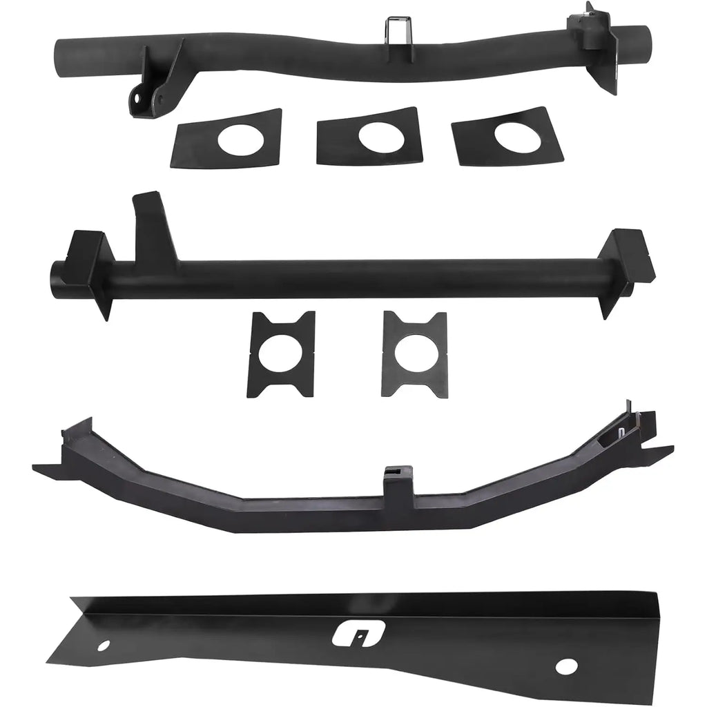 For 2007-2014 Chevy Silverado 1500 GMC Sierra 1500 Front and Rear Fuel Tank Support Crossmember, Rear Upper Shock Mount Crossmember, Rear Spare Tire Support Plate