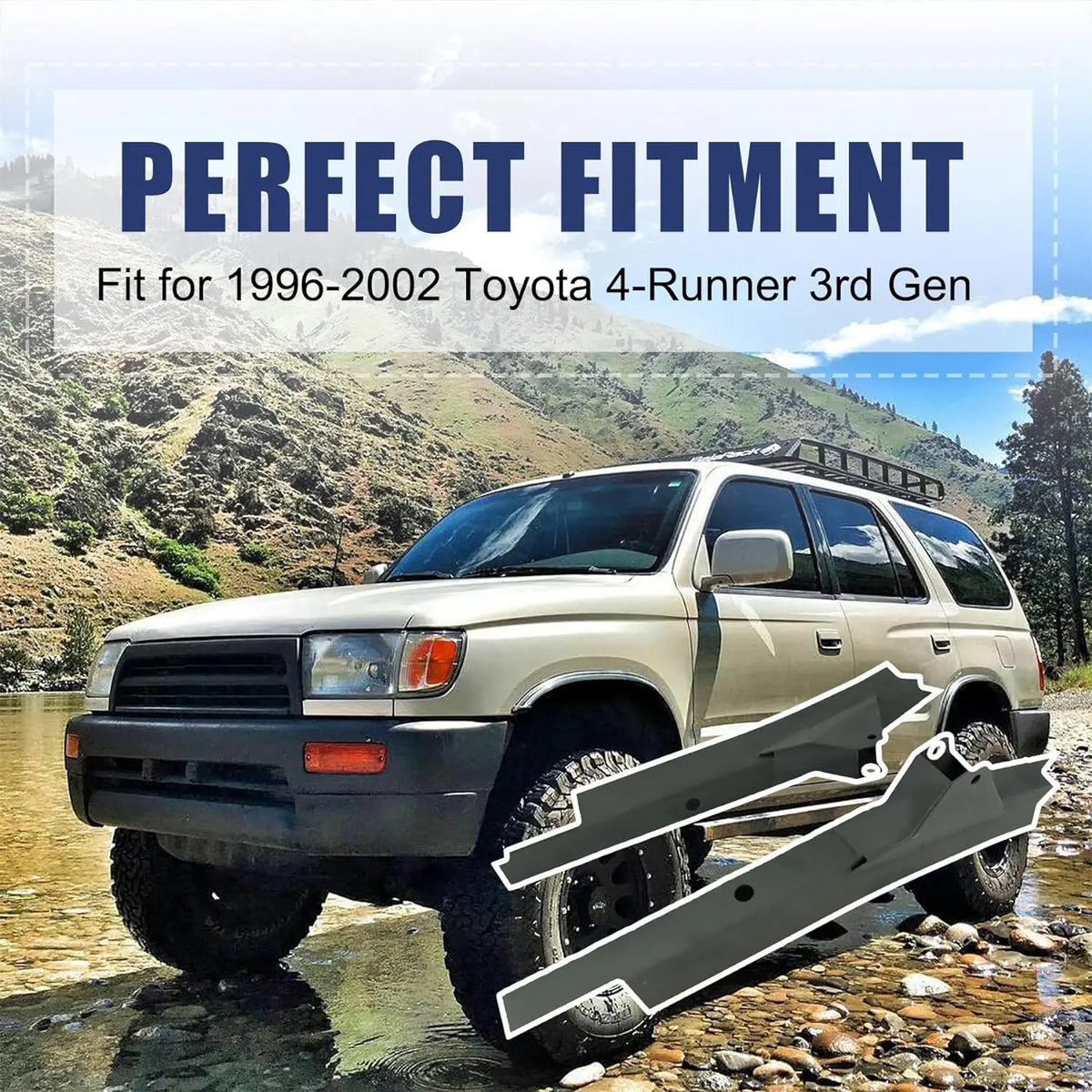 Mountainpeak Mid Rear Frame Rust Repair Fit for 1996-2002 Toyota 4 ...