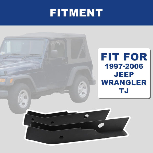 For 1997-2006 Jeep Wrangler TJ Rear Shackle Mount Frame Rust Repair Kit-7