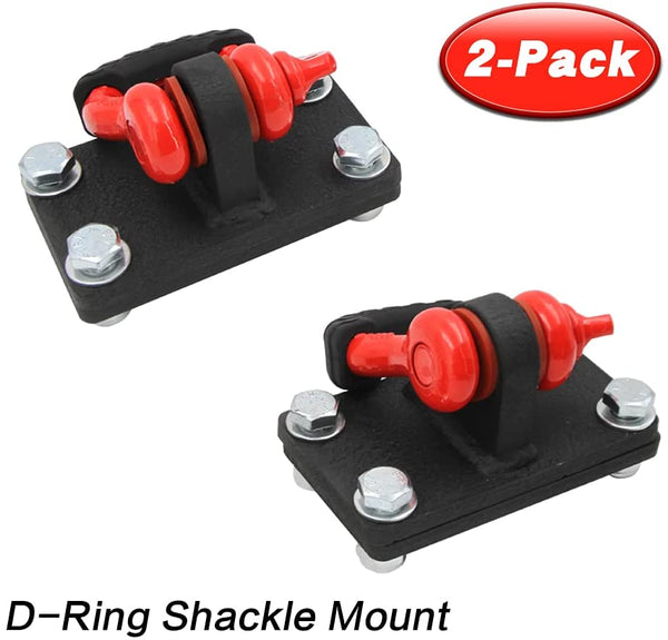 For 2007-17 Jeep JK D Ring Bow Shackles Mount with Isolators Bracket Kit