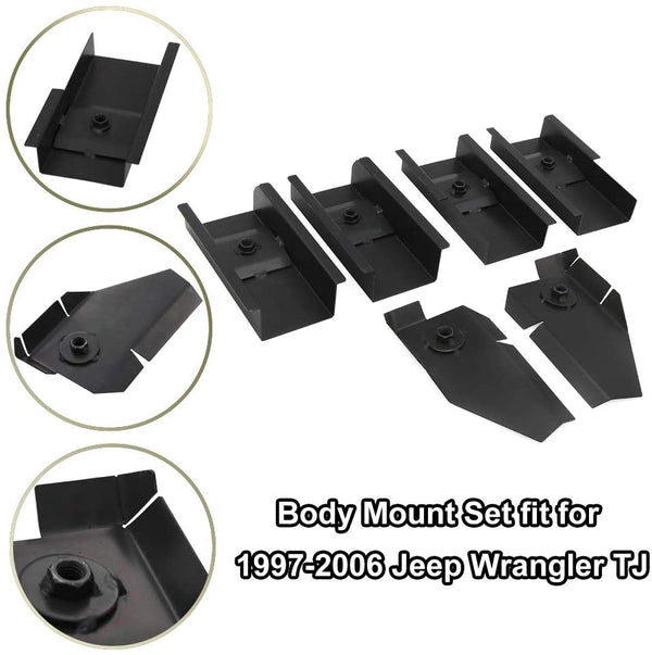 For 1997-2006 Jeep Wrangler TJ Full Tub Body Mount Repair Kit Replacement