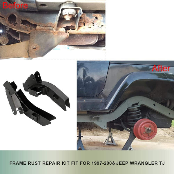 For 1997-2006 Jeep Wrangler TJ Rear Set Trail Control Arm Frame Rust Repair Kit-4